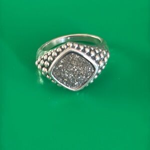 Michael Dawkins Sterling Silver Druzy stone ring